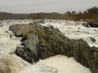 Click to enlarge. Great Falls on the Potomac river (end of October, 2009)